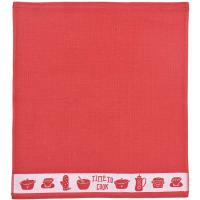 Paños de cocina rojo rizo 100% algodón EROSKI, 50x50cm 2 uds