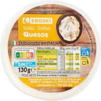 Salsa de quesos EROSKI, tarrina 130 g