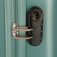 Trolley cabina India turquesa ABS 4ruedas cierre combinación ROLL ROAD, 40x55x20cm