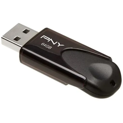 Pendrive negro USB 2.0 de 64 GB Attache 4 PNY