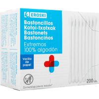 Bastoncillos EROSKI, caja 200 uds