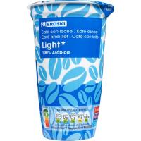 Café con leche light EROSKI, vaso 250 ml