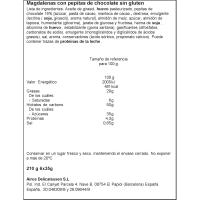 Magdalenas con pepitas de chocolate AIROS, 6 uds., paquete 210 g