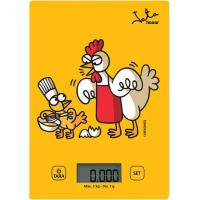 Balanza electrónica de cristal con LCD, estampado gallina hasta 5 kg KUKUXUMUSU