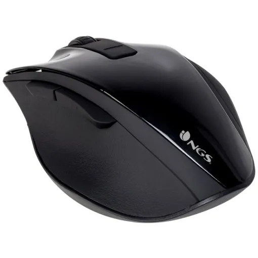 Ratón óptico inalámbrico negro, 1600 dpi, Bowbalck NGS