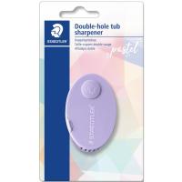 Afilalápices doble con depósito Pastel