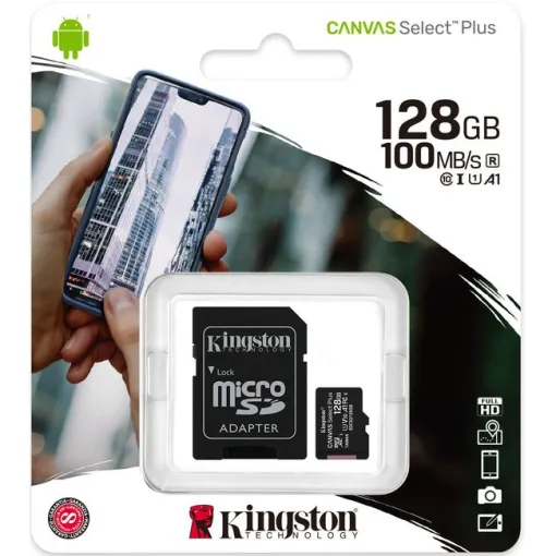 Tarjeta microSD con adaptador, SDCS2 128 GB Class 10 KINGSTON