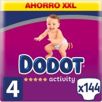 Pañal 9-14 kg Talla 4 Box XXL DODOT Activity, caja 144 uds