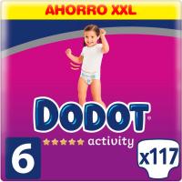 Pañal +13 kg Talla 6 Box XXL DODOT Activity, caja 117 uds