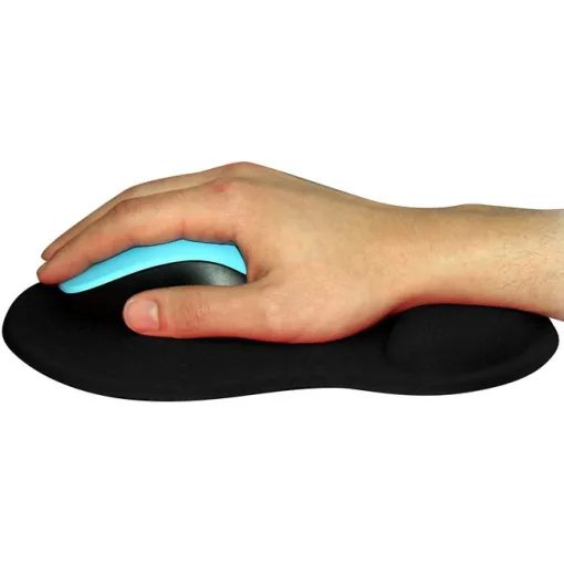 Alfombrilla de ratón de gel, apoyo para muñeca, negra Ergo TNB Alfombrilla de ratón de gel, apoyo para muñeca, negra Ergo TNB