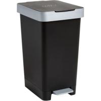 TATAY SMART zaborrontzi beltz pedalduna, edukiera 25 l, 26x36x47 cm