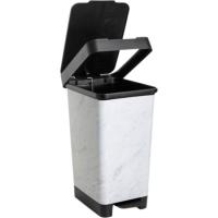 Cubo de basura con pedal Smart Marble, capacidad de 25 litros TATAY, 26x36x47 cm