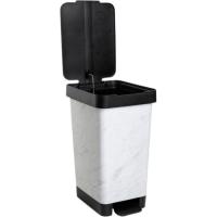 Cubo de basura con pedal Smart Marble, capacidad de 25 litros TATAY, 26x36x47 cm