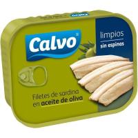 Filetes de sardina en aceite de oliva CALVO, lata 100 g