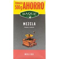 Café molido mezcla BAQUE, paquete 500 g