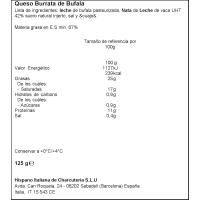 Burrata de búfala PONTE REALE, tarrina 125 g