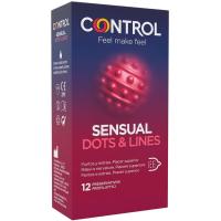 Preservativos sensual Dots&Lines CONTROL, caja 12 uds