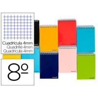Cuaderno 8º apaisado, cuadriculado, tapa surtido color ¿Cuál te llegara?, 80 hojas