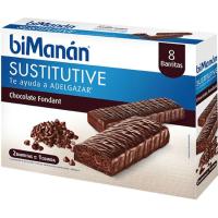 Barritas de chocolate negro fondant BIMANAN, caja 10 uds