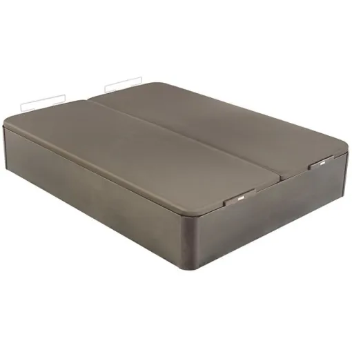 Canapé abatible madera al suelo 3D doble tapa 150x190 Wengué PIKOLIN