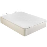 Canapé abatible madera al suelo 3D doble tapa 150x190 Blanco PIKOLIN