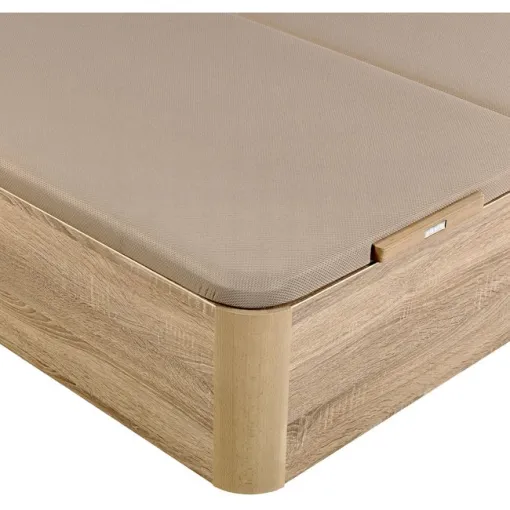 Canapé abatible madera al suelo 3D doble tapa 150x190 Natural PIKOLIN