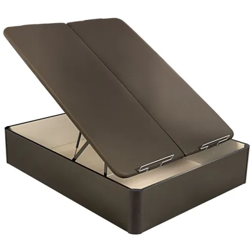 Canapé abatible madera al suelo Supra doble tapa 150x190 Wengué PIKOLIN