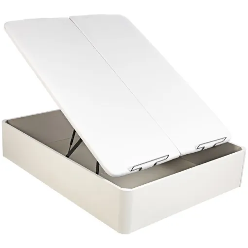 Canapé abatible madera al suelo Supra doble tapa 150x190 Blanco PIKOLIN Canapé abatible madera al suelo Supra doble tapa 150x190 Blanco PIKOLIN