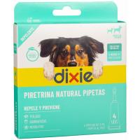 Pipetas repelentes con geraniol para perro DIXIE, pack 4 uds