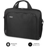 Maletín negro para portátil de hasta 16", Oxford SUBBLIM