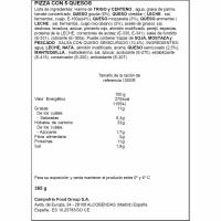 Pizza 5 quesos con salsa de queso CAMPOFRÍO, 1 ud., 365 g