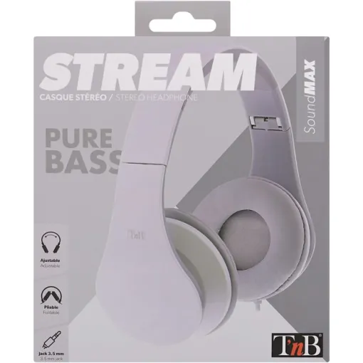 Auriculares de diadema estéreo blanco, CSSTREAMWH Stream TNB
