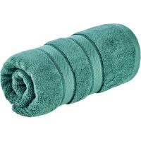 Toalla de lavabo verde 100% algodón 500 g/m2 EROSKI, 50x100 cm