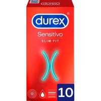 Preservativos sensitivo suave slim fit DUREX, caja 10 uds