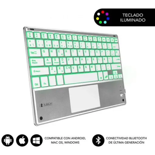Teclado multi dispositivo bluetooth, Touchpad SMBT50 SUBBLIM