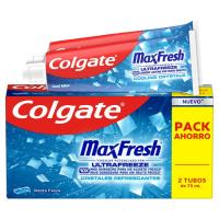Dentífrico duplo COLGATE Max Fresh, pack 2x75 ml