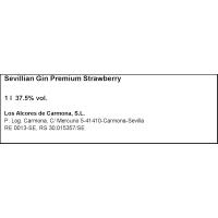 Ginebra Strawberry PUERTO DE INDIAS, botella 1 litro