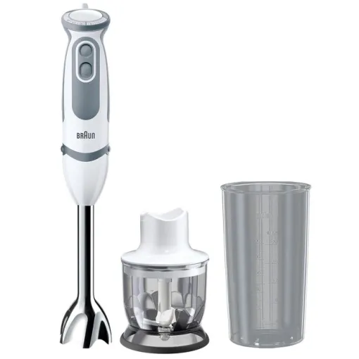 Batidora de mano con accesorios 1000 W, Minimiper MQ5220WH BRAUN