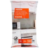 Toallitas limpias para cocina EROSKI, paquete 50 uds