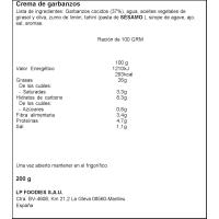 Hummus de garbanzo LA PIARA, frasco 200 g