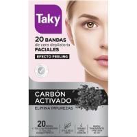 TAKY aurpegia depilatzeko bandak, ikatz aktibatua, kutxa 20 ale