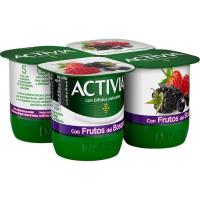 Activia con frutas del bosque DANONE, pack 4x120 g Activia con frutas del bosque DANONE, pack 4x120 g