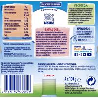 Yogolino sin azúcar natural NESTLÉ, pack 4x100 g