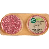 Hamburguesa de vacuno EROSKI NATUR BIO, pack 2x120 g