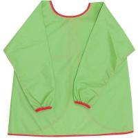 Bata verde con mangas impermeable y transpirable, cierre con cintas, TITIN 