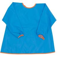 Bata azul con mangas impermeable y transpirable, cierre con cintas, TITIN 