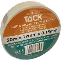 Cinta aislante blanca TACK, 20m x 19mm