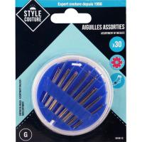 Surtido de agujas de acero de diferente tamaño STYLE COUTURE, 30 uds