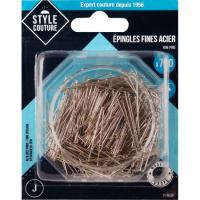 Alfileres finos de acero niquelado STYLE COUTURE, 750 uds