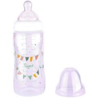 TIGEX multiflow biberoia silikonazko tetinarekin eta lepo zabalarekin, +6 hilabete, 300ml